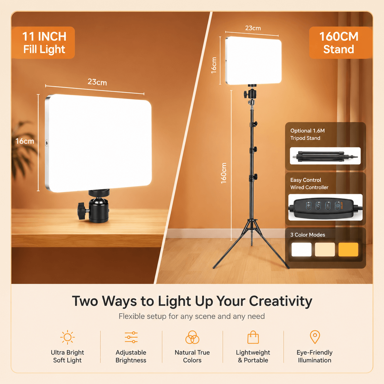 GimbalEra LumiPanel Creator Light brightness controls and creator features overview