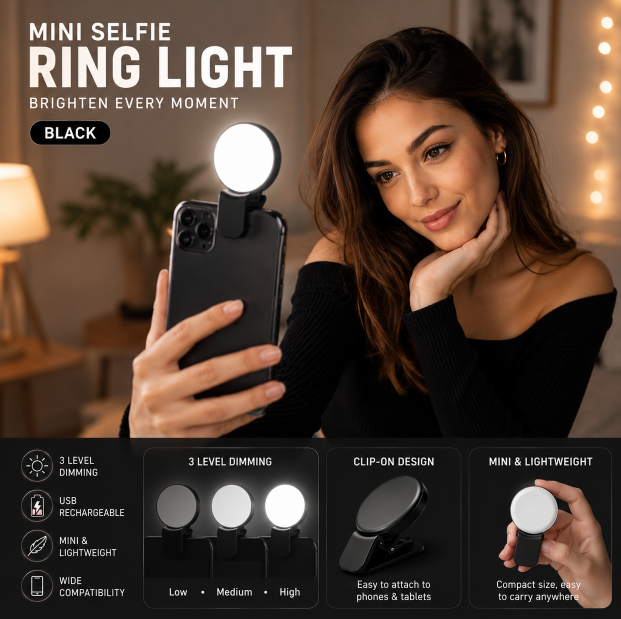 GimbalEra GlowClip Mini Selfie Light beauty lighting and selfie showcase
