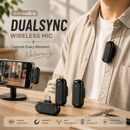GimbalEra DualSync Wireless Lavalier Mic creator microphone kit cover photo