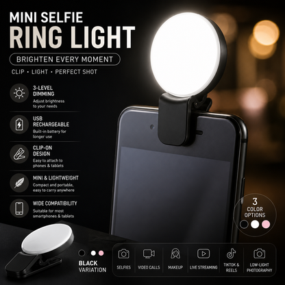 GimbalEra GlowClip Mini Selfie Light portable creator lighting cover photo