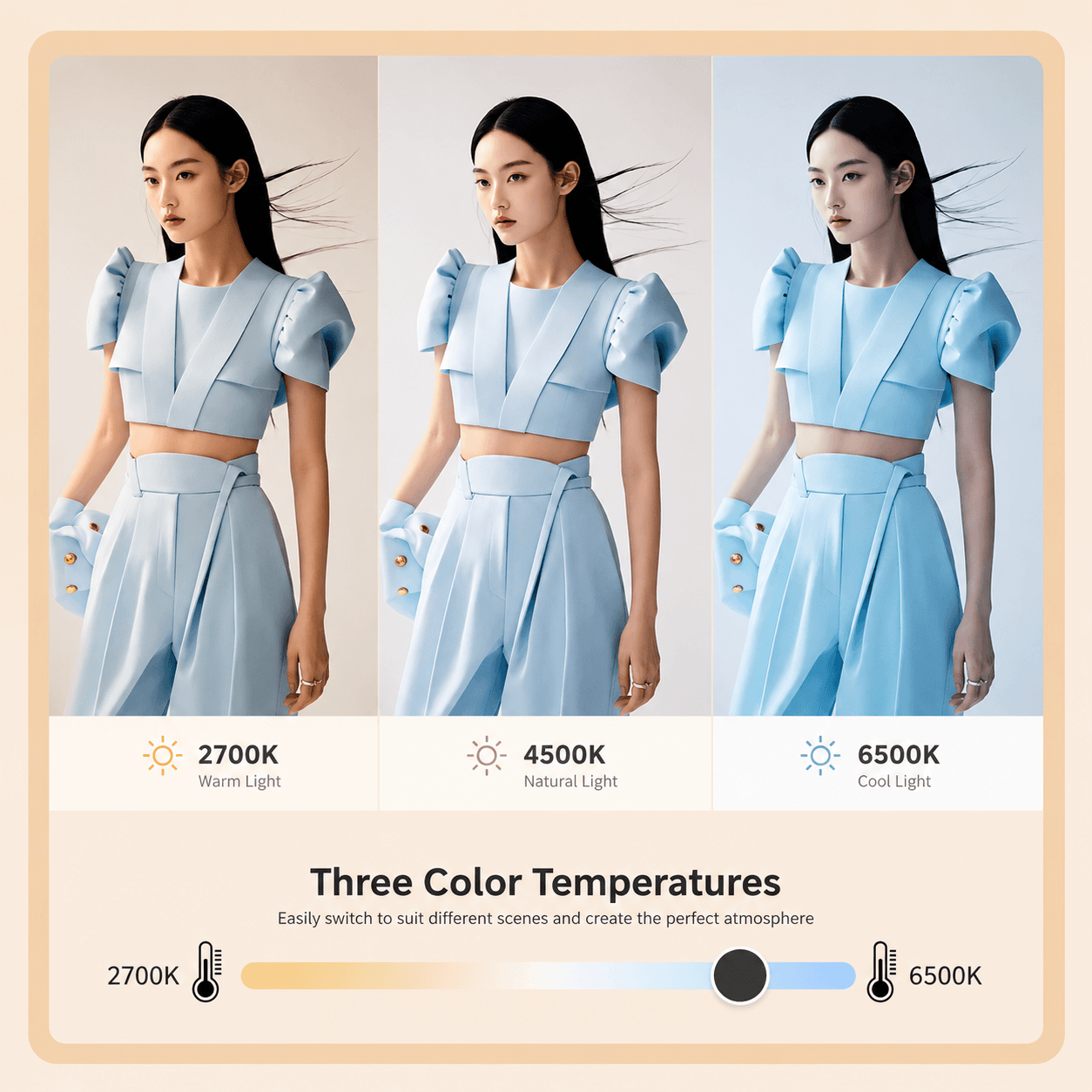 GimbalEra LumiPanel Creator Light Warm to Cool Settings