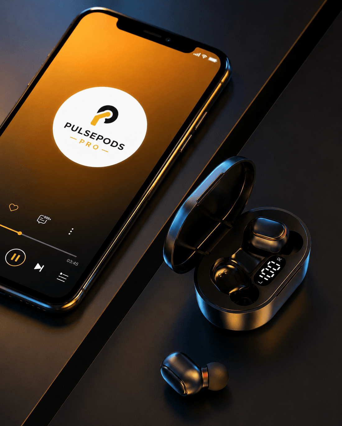 GimbalEra PulsePods Pro Wireless Earbuds luxury charging case showcase