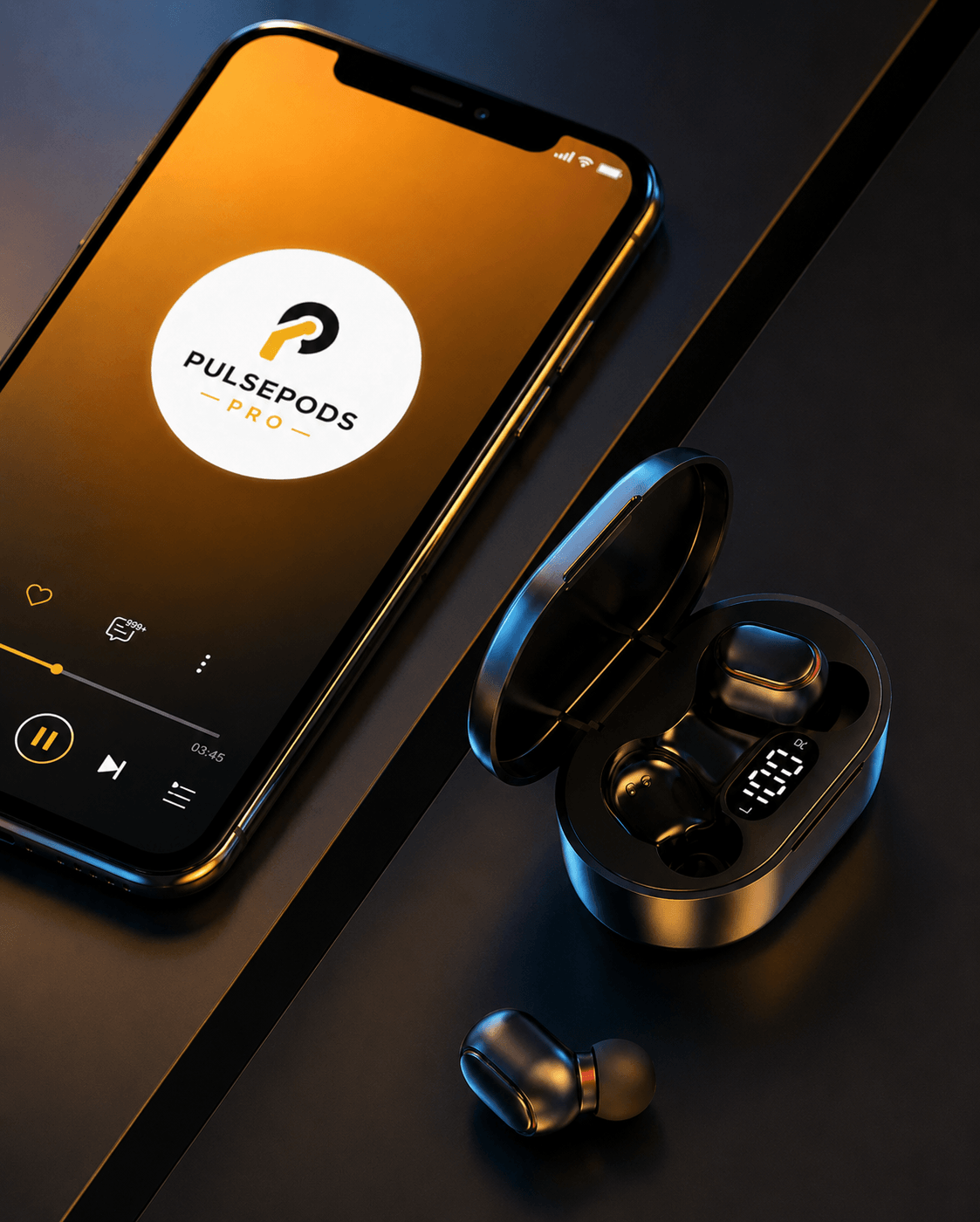 GimbalEra PulsePods Pro Wireless Earbuds luxury charging case showcase
