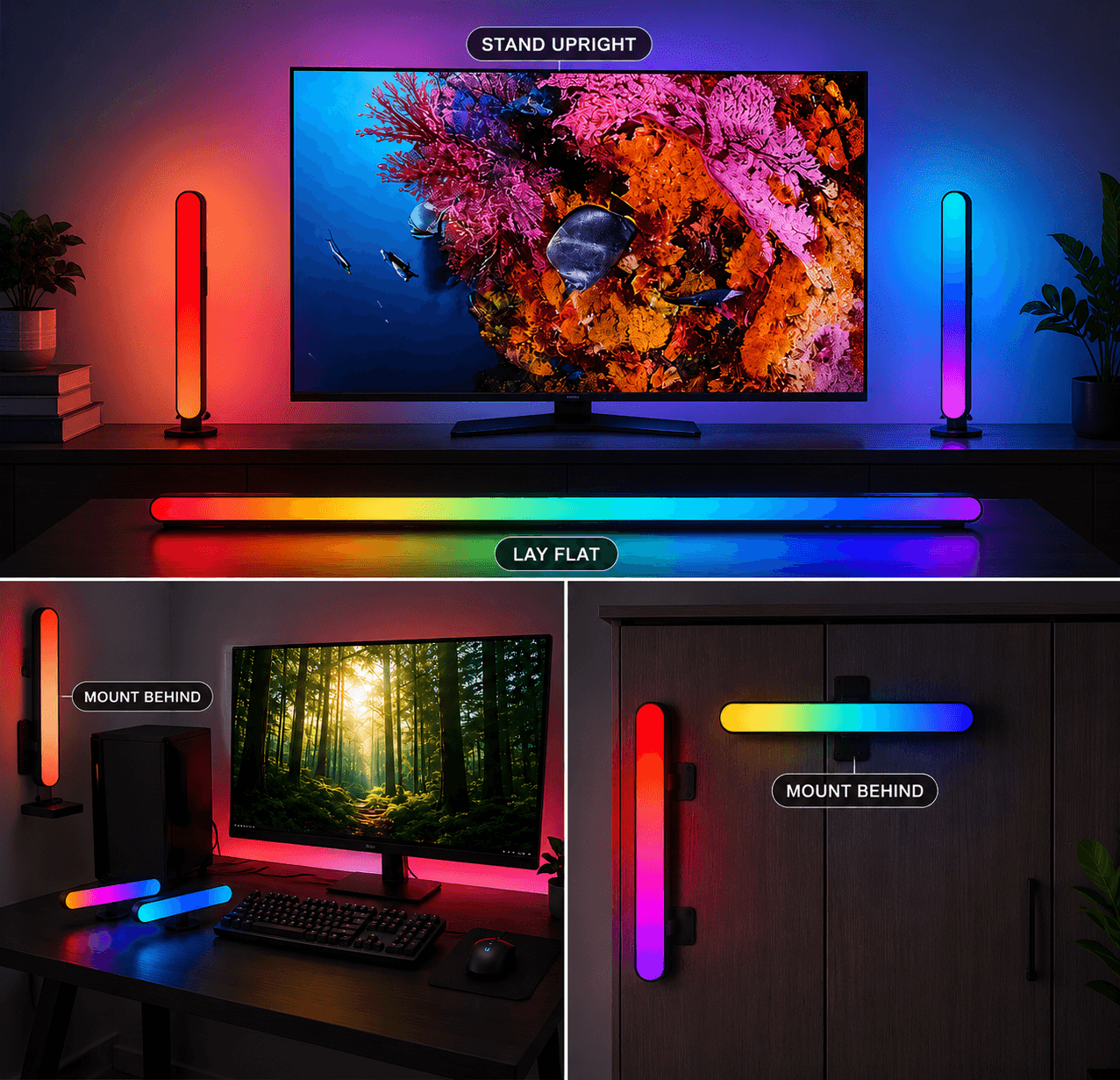 GimbalEra RhythmGlow RGB Light Bars immersive entertainment room lighting