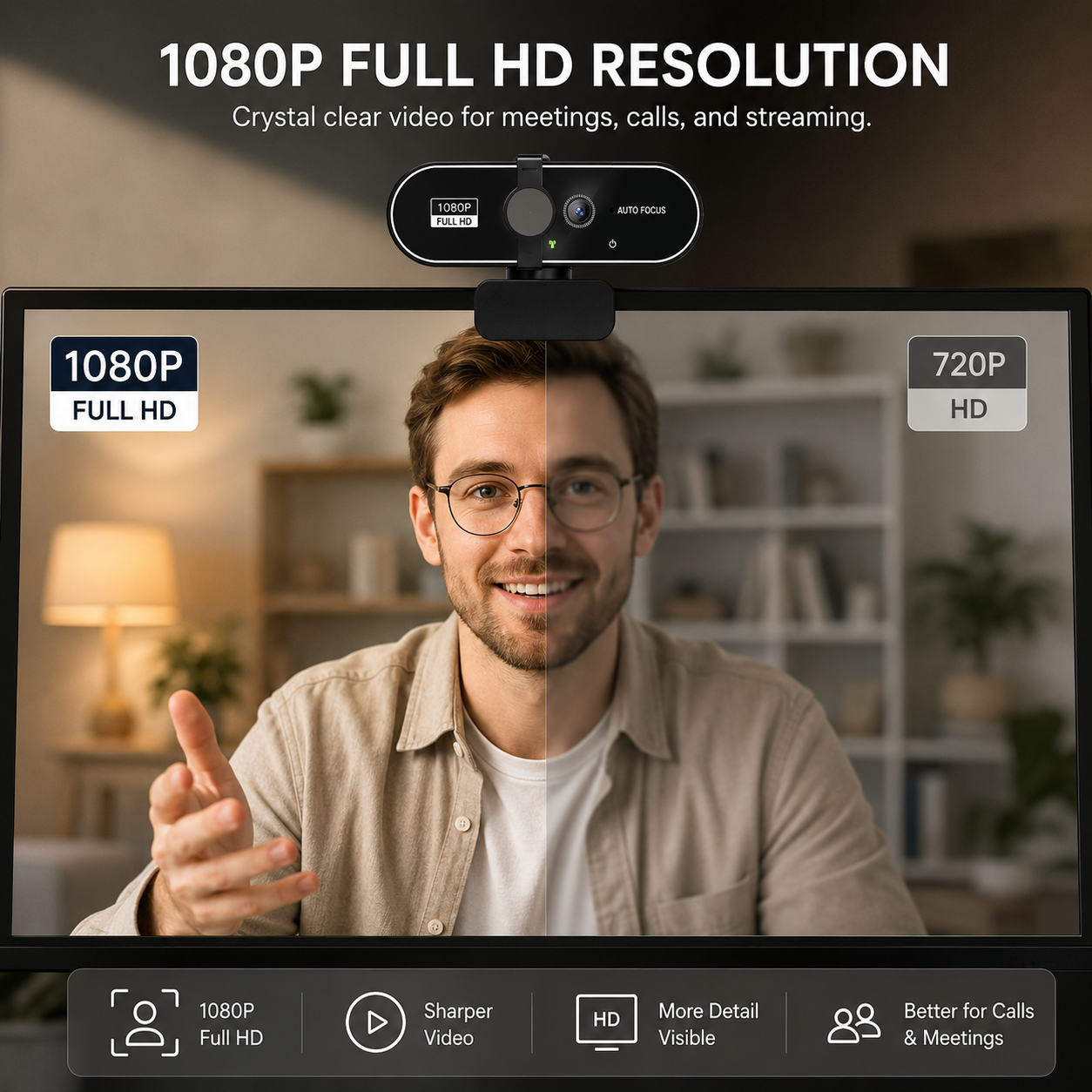 GimbalEra StreamCam Focus 1080P Webcam clear video calling and livestream showcase