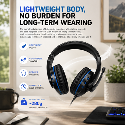 GimbalEra GX7260 Gaming Headset Lightweight Design