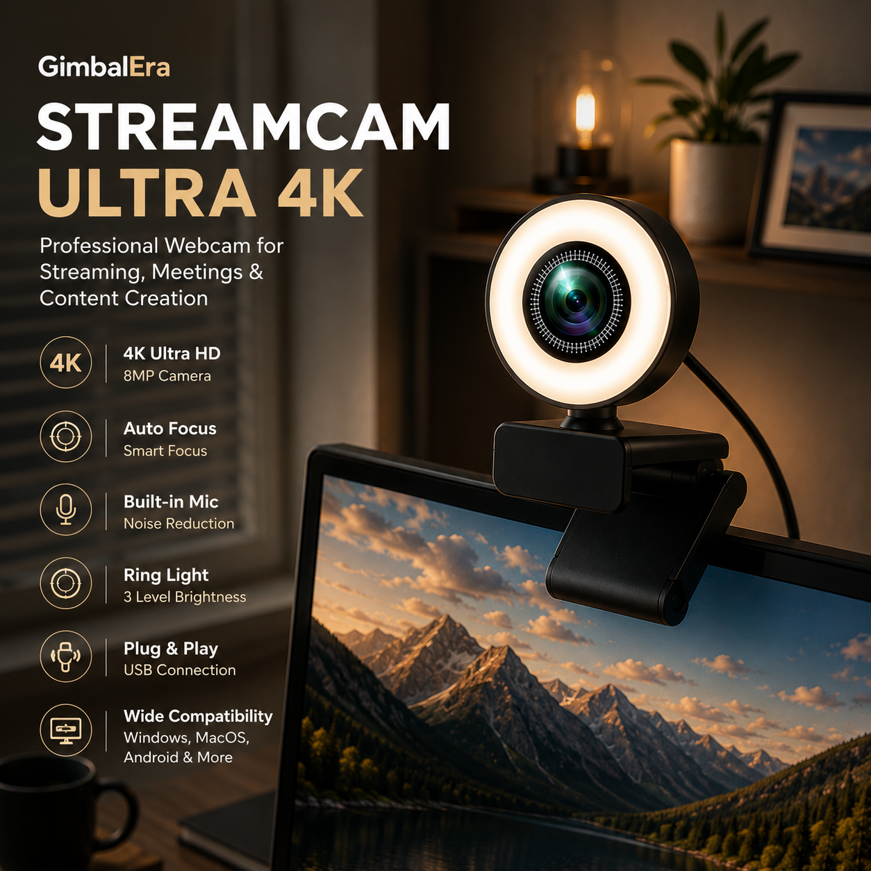 GimbalEra StreamCam Ultra 4K Webcam premium creator setup cover photo