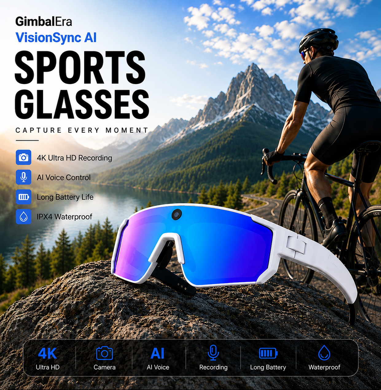 GimbalEra VisionSync AI Sports Glasses