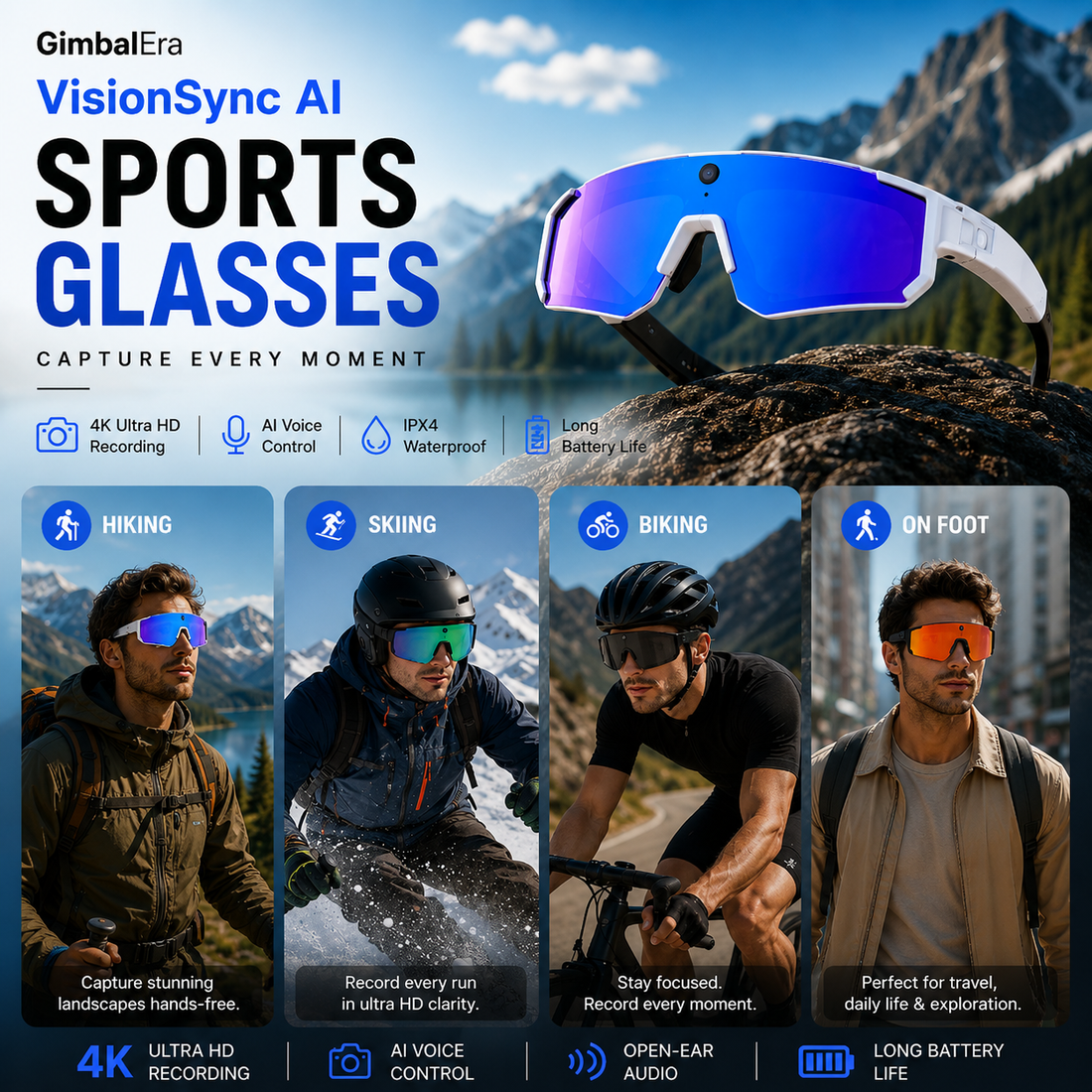 GimbalEra VisionSync AI Sports Glasses