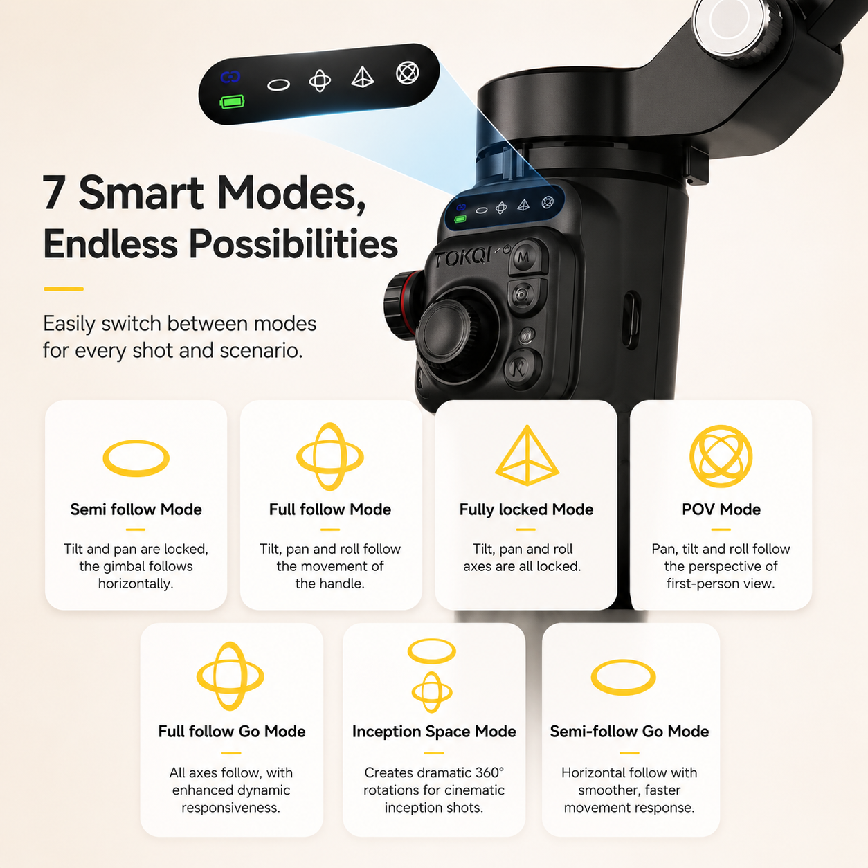 GimbalEra MotionFlow M06 AI Gimbal Stabilizer features