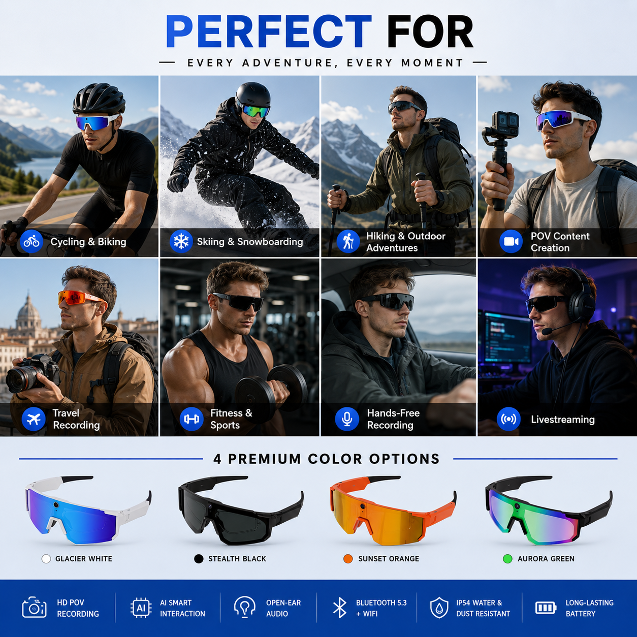 GimbalEra VisionSync AI Sports Glasses