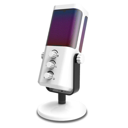 GimbalEra RGBCast Pro Microphone White Streaming Microphone