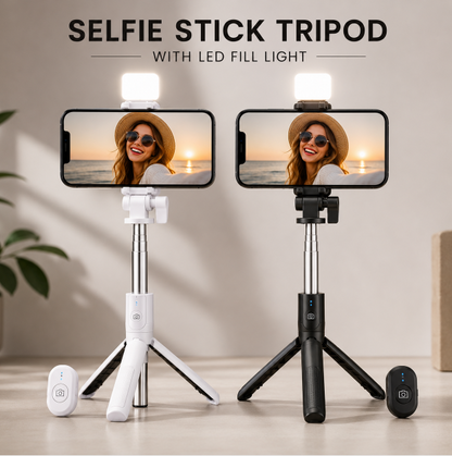GimbalEra LumiStick Pro Selfie Tripod black and white variation showcase